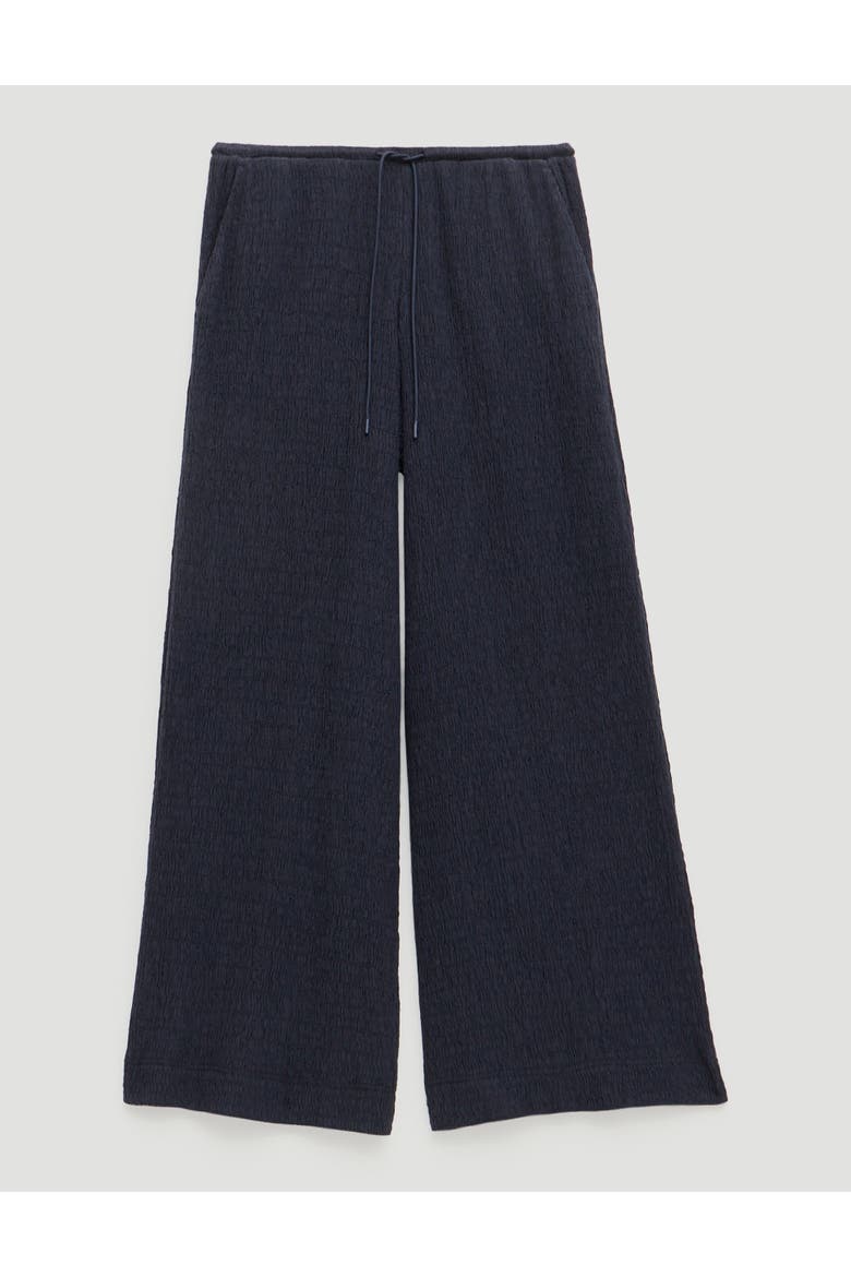 Aria Textured Jersey Wide Leg Pants, Alternate, color, Midnight Navy