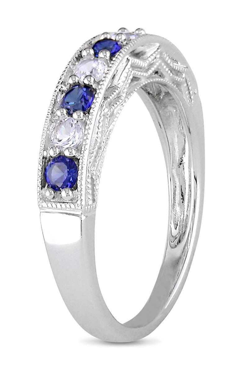 DELMAR Created White & Blue Sapphire Ring, Main, color, Blue
