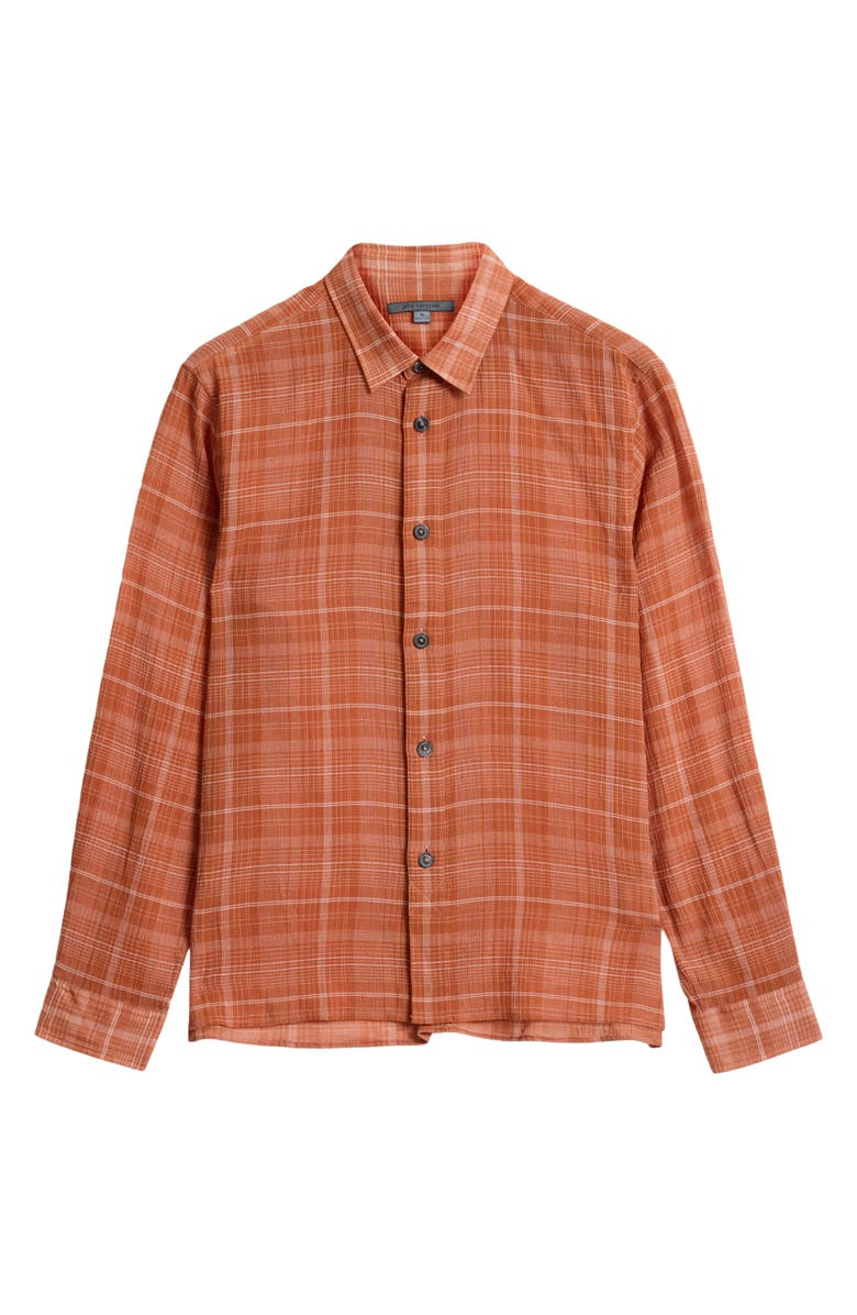 John Varvatos Plaid Button-Up Overshirt, Alternate, color,