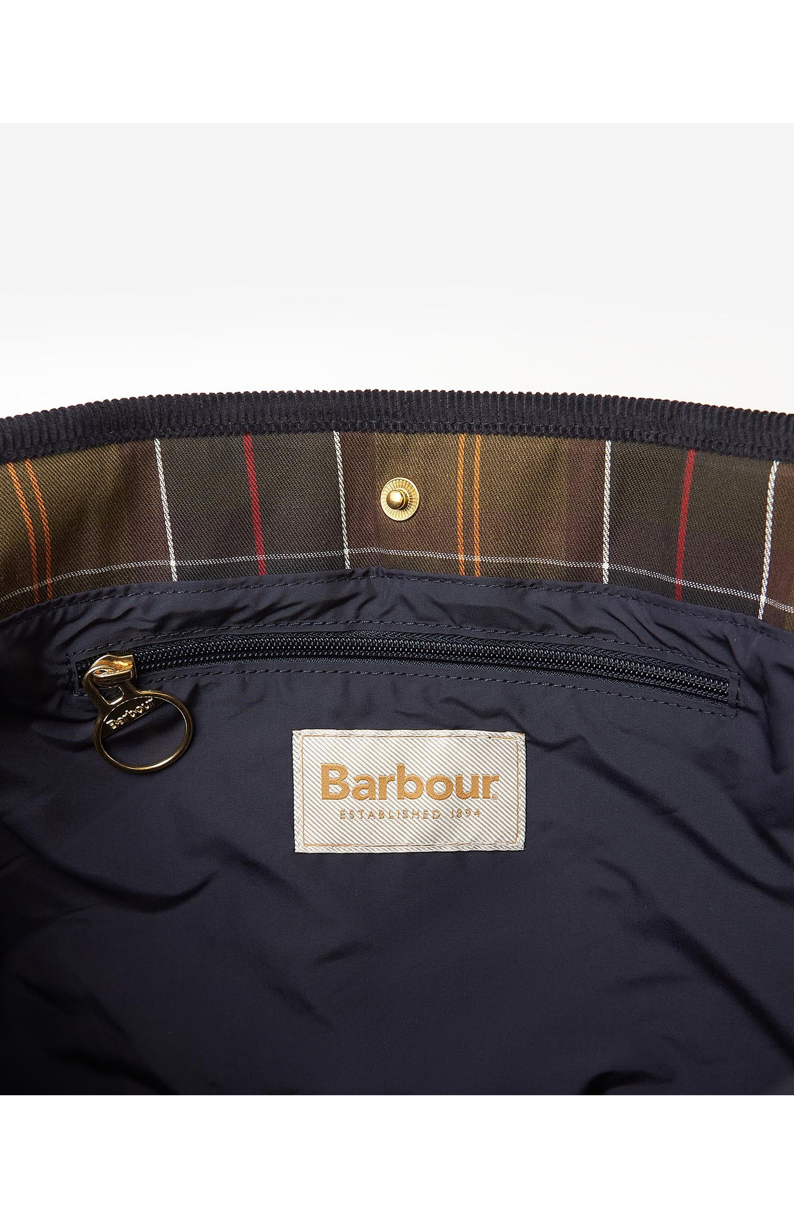 Barbour Healy Mixed Media Tote, Alternate, color, Navy