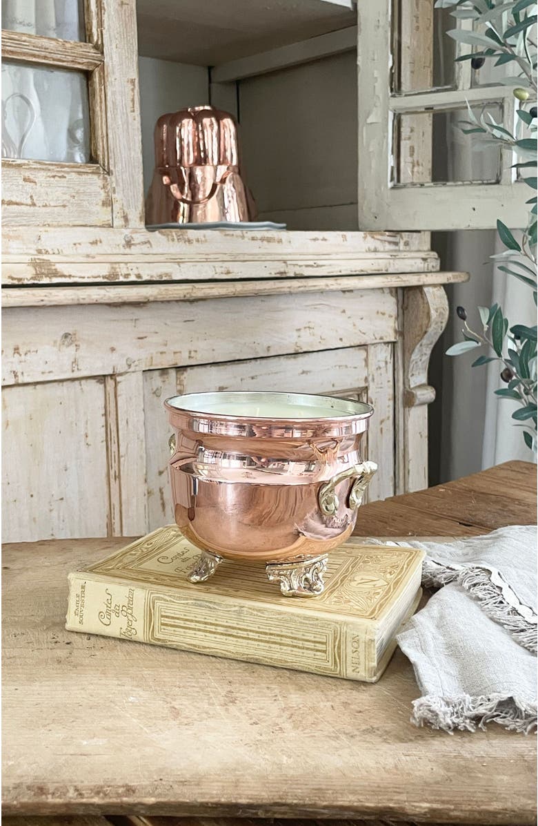 Coppermill Kitchen Vintage French Inspired Grapefruit Mint Jardinière Candle, Alternate, color, Copper