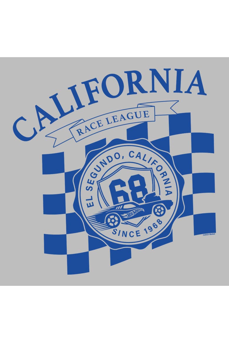 Mens Hot Wheels California Race League T Shirt, Alternate, color, Ice Grey
