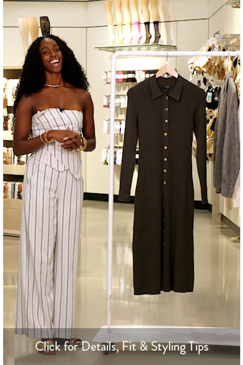 Ivy Point Collar Ribbed Sweater-Dress video