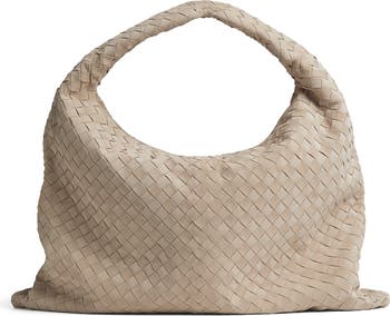Bottega Veneta Large Hop Intrecciato Suede Hobo Bag | Nordstrom