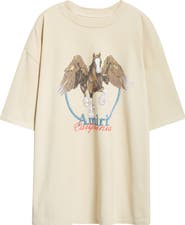 AMIRI Pegasus Oversize Cotton Graphic T-Shirt