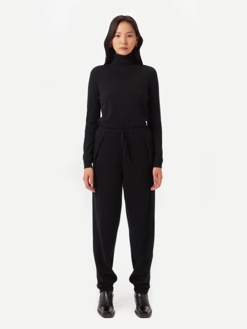 Gobi Mongolian Cashmere Tapered Jogger In Black