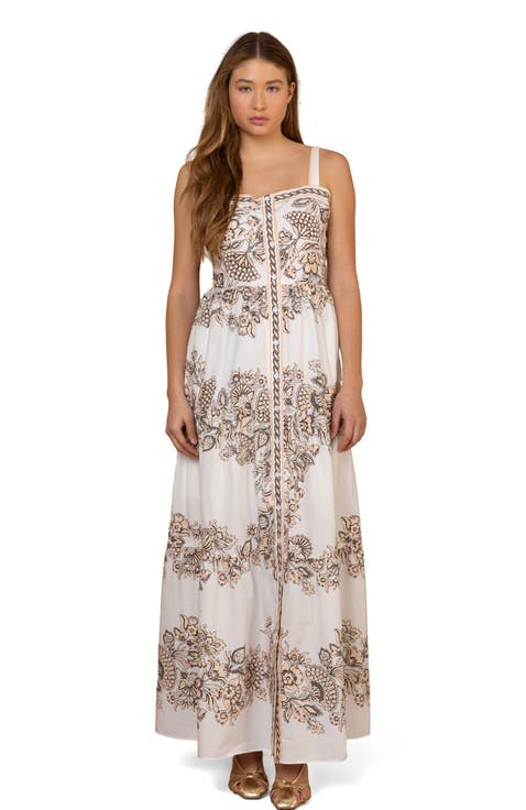 Jream Cotton Poplin Maxi Dress