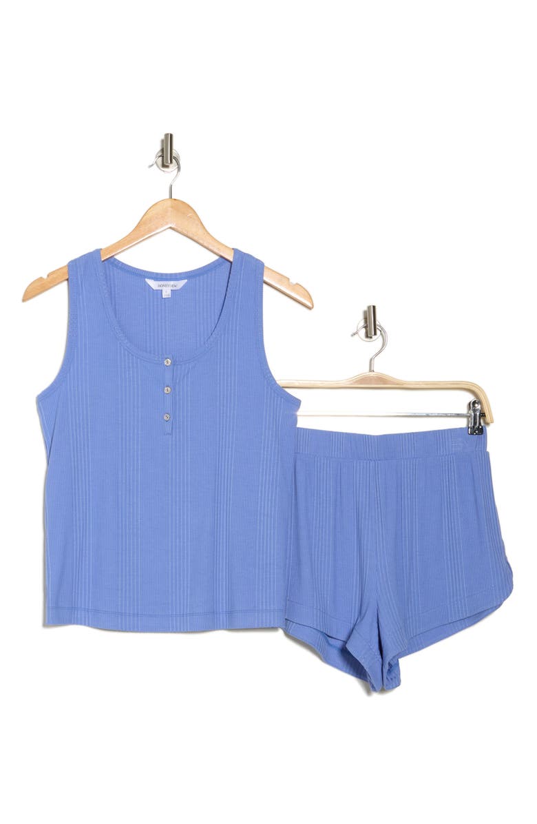 Honeydew Sunny Season Shortie Pajamas, Alternate, color, Marina