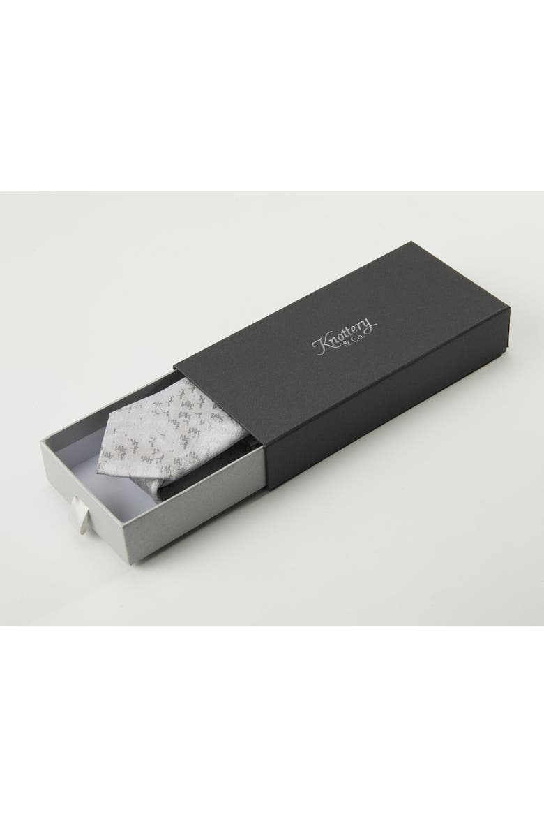Modern Glacier Silk Jacquard Tie, Alternate, color, Glacier Grey
