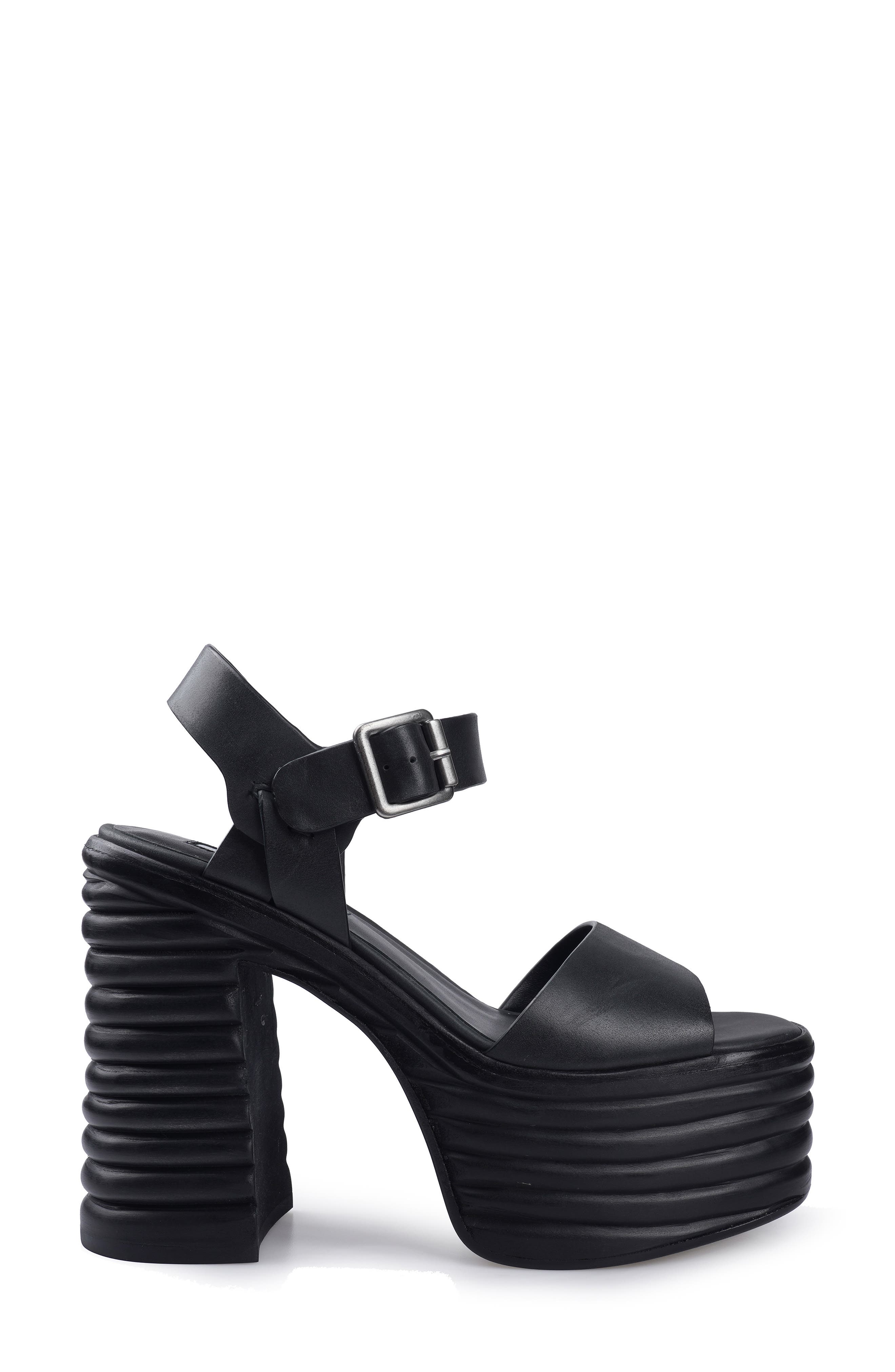 ZIGI Sadira Platform Sandal, Alternate, color, Black Leather