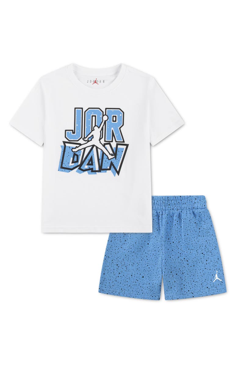Jordan Kids' The Greatest Graphic T-Shirt & Shorts Set, Main, color, University Blue