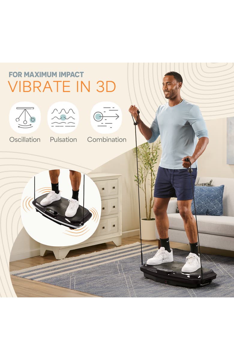 Lifepro Turbo 3D Vibration Plate Exercise Machine with Magnetic Acupoints, Alternate, color, 