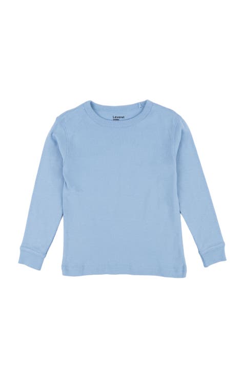 Kids Long Sleeve T-Shirt, 100% Cotton, Solid Colors