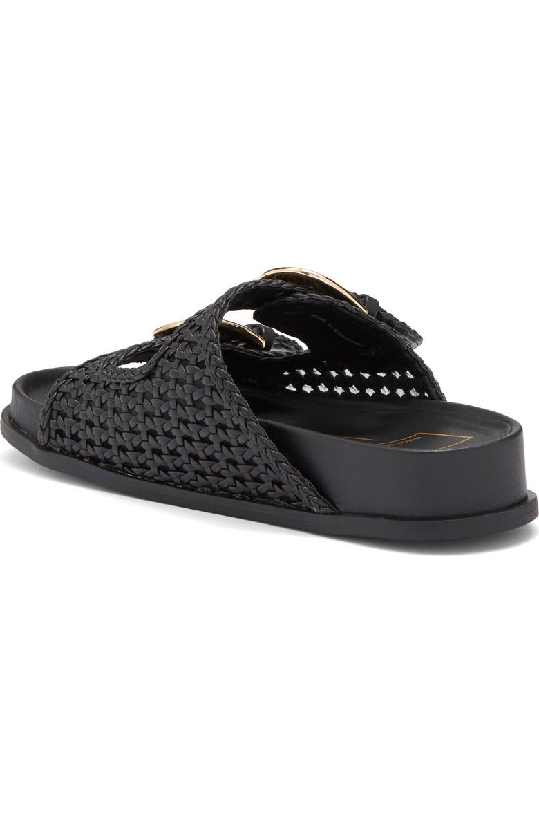 Dolce Vita Sensa Woven Double Strap Slide Sandal, Alternate, color, Black Stella