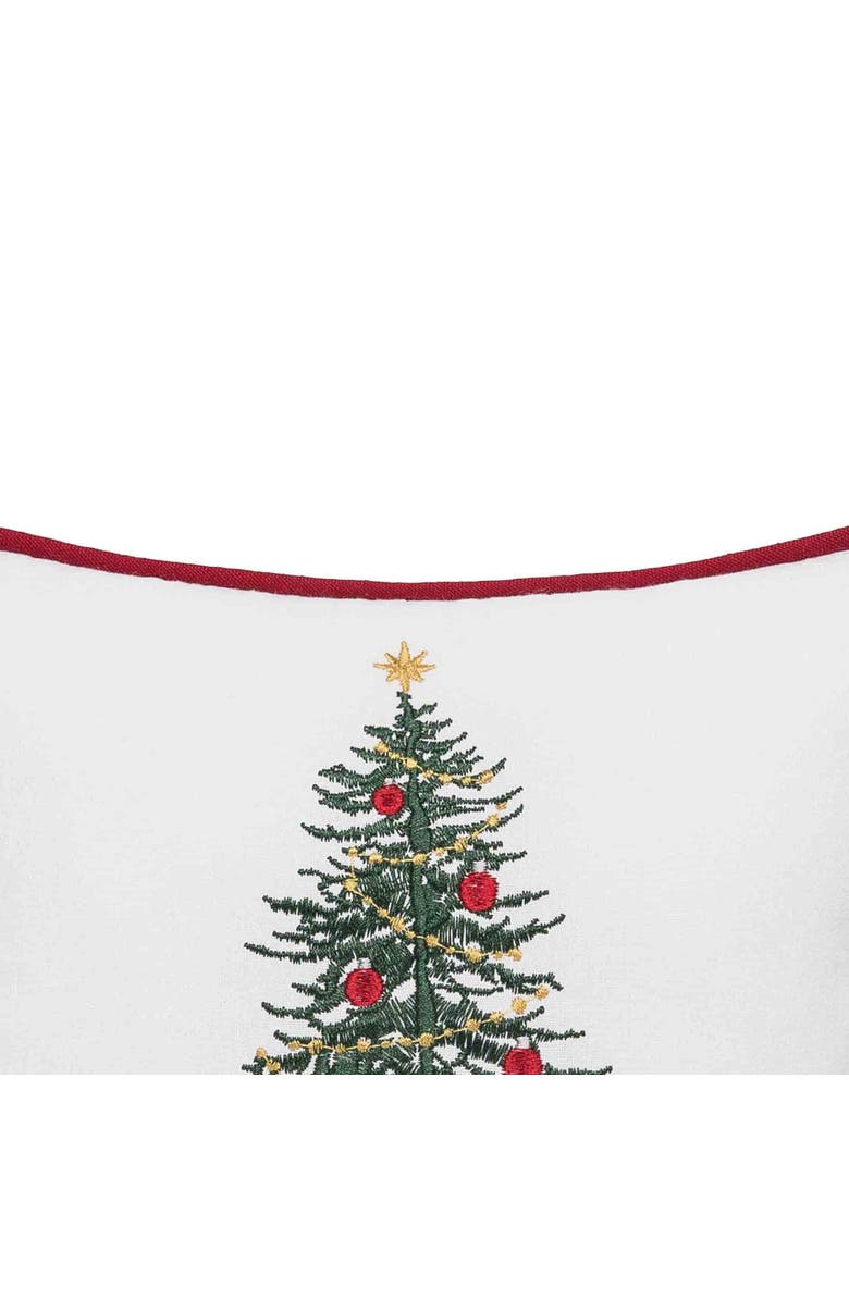 C&F Home "Deck The Hulls" Small Petite Mini Christmas Accent Pillow 10" x 10", Alternate, color, Red