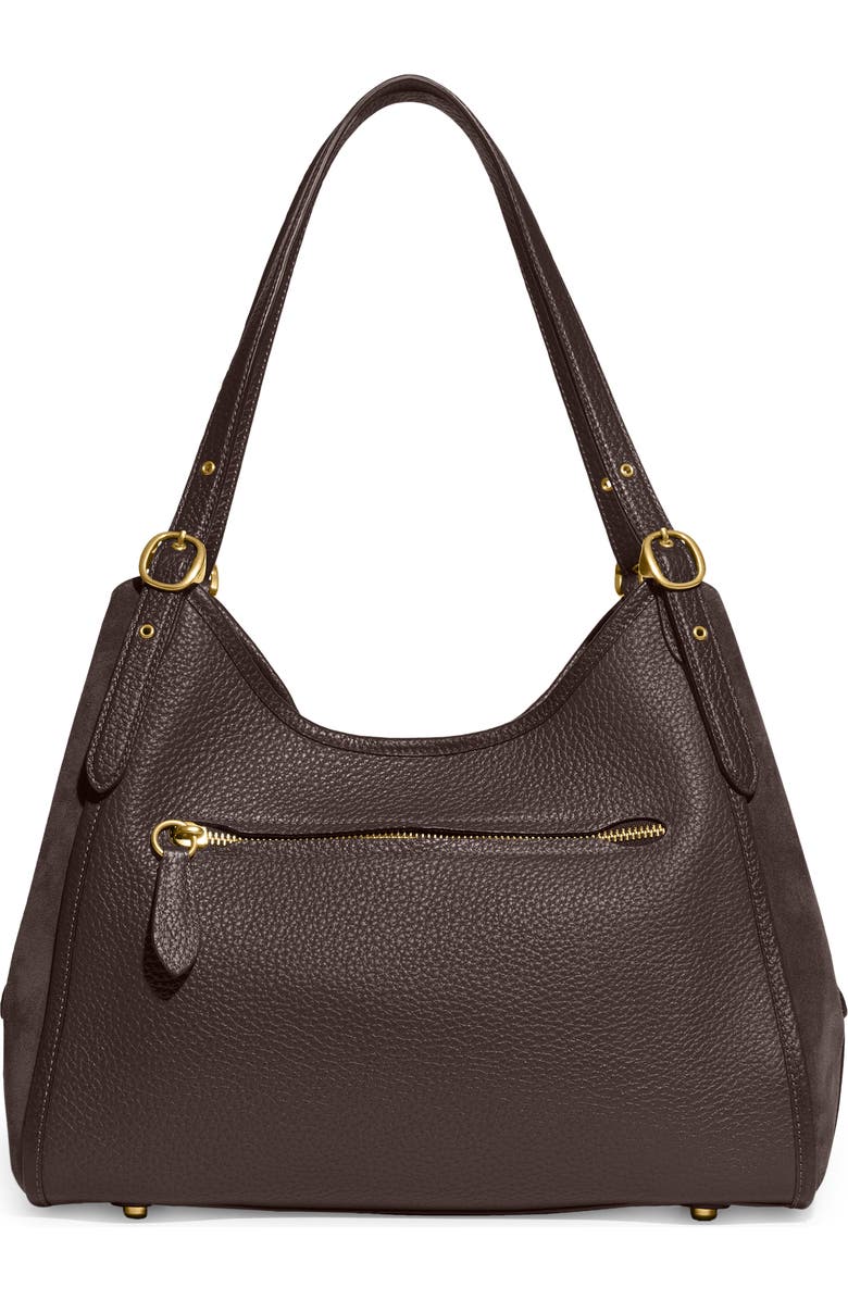COACH Leather & Suede Shoulder Bag, Alternate, color,