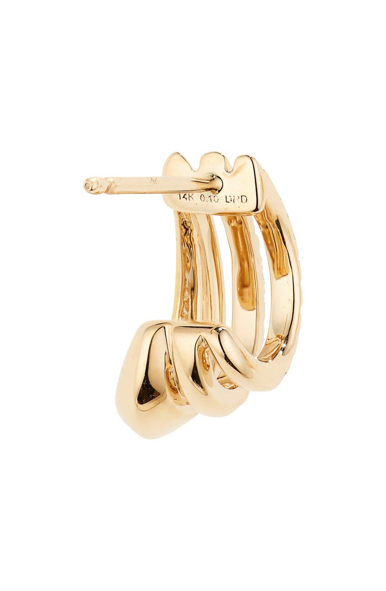 Dana Rebecca Designs Reese Brooklyn Triple Row Diamond Hoop Earrings, Alternate, color,