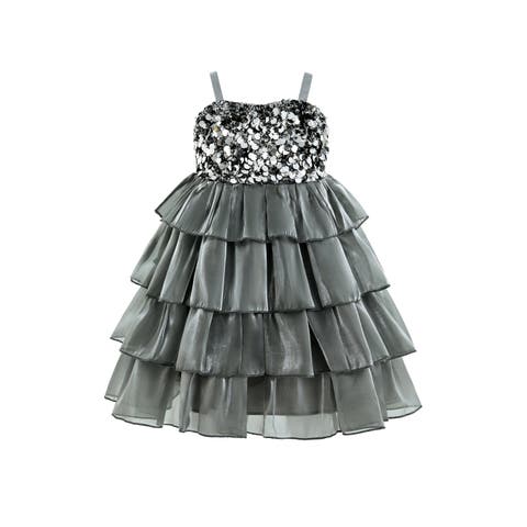 Layered Tulle Sequin Sleeveless Dress (Toddler, Little Kid & Big Kid)