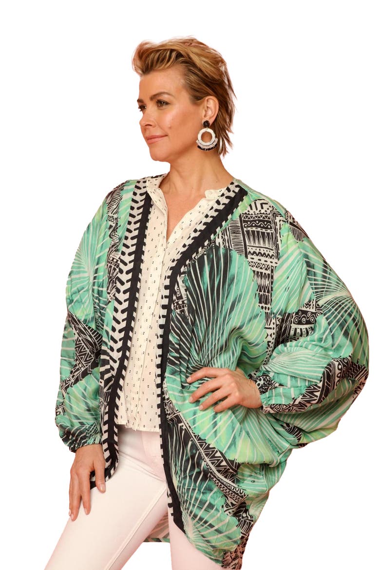 Palm Court Wrap, Alternate, color, GREEN