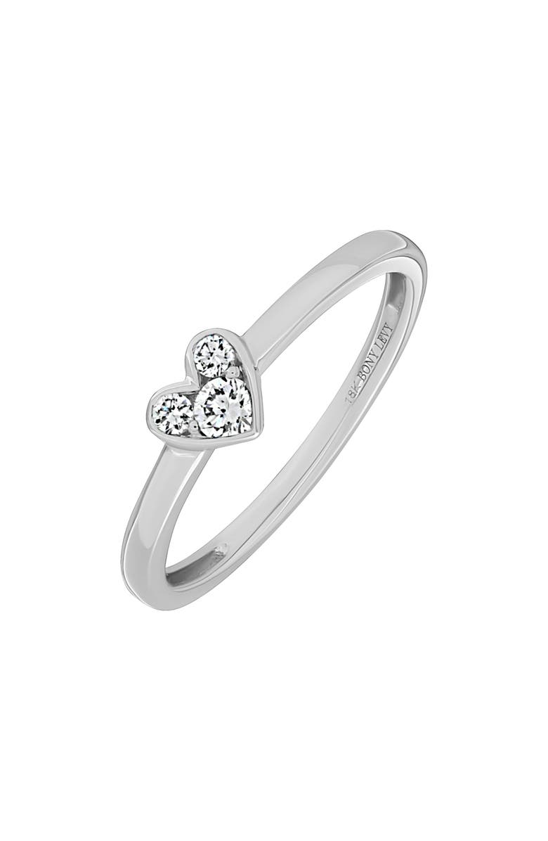 Bony Levy Mika Diamond Stackable Ring - 0.15ct., Main, color, 18K White Gold