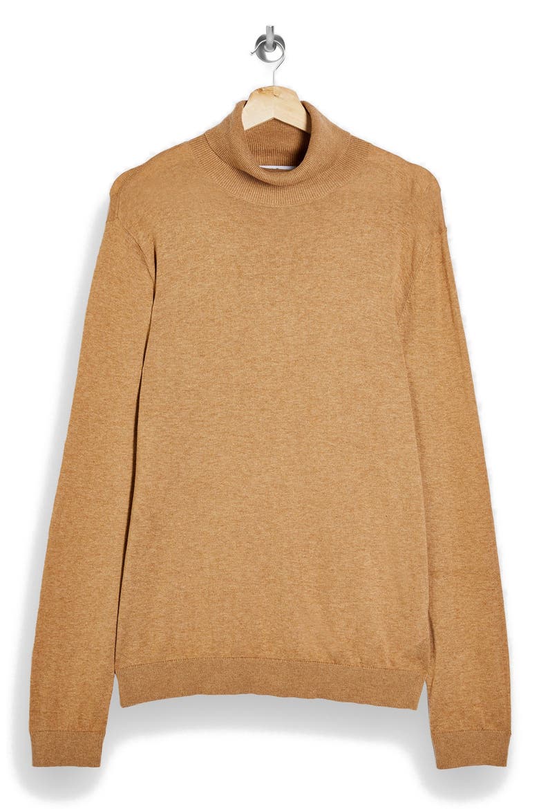 Solid Cotton Turtleneck Sweater, Alternate, color, TAUPE/BEIGE