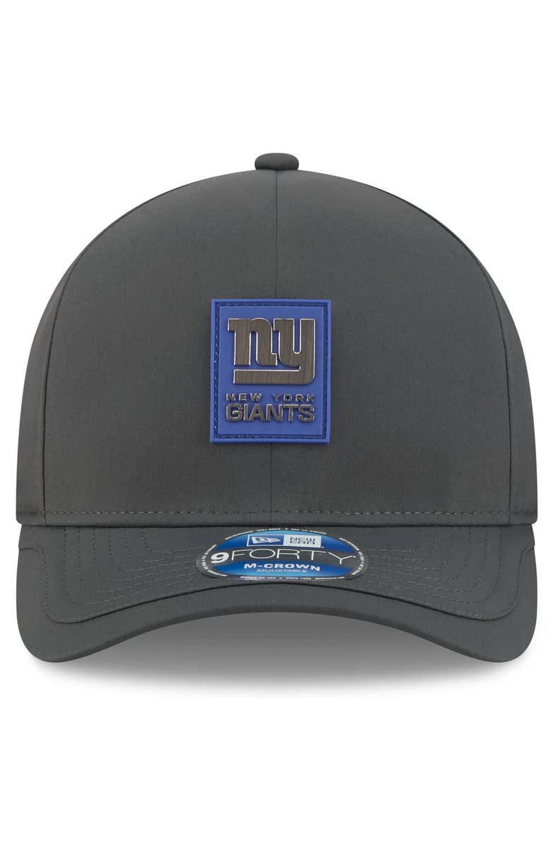 New Era Men's New Era Charcoal New York Giants 2025 Sideline Cold Weather 9FORTY M-Crown Adjustable Hat, Alternate, color, Charcoal