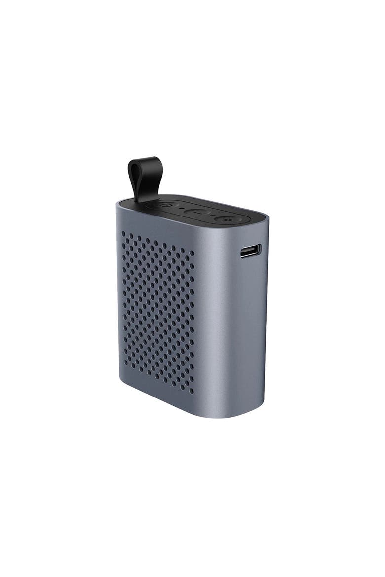 Mini Bluetooth Speaker, Portable Wireless with Bass Boost, Waterproof, Alternate, color, Gun Metal