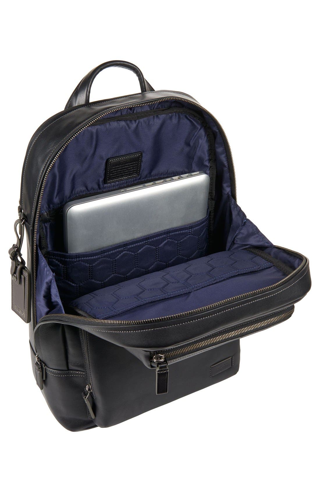 TUMI 'Harrison - Bates' Leather Backpack, Alternate, color, 