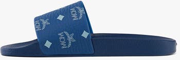 Women's Monogram Print Rubber Slides
