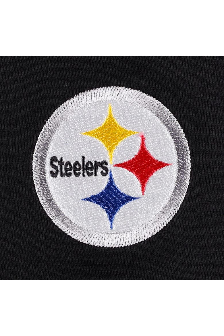 Men's Black Pittsburgh Steelers Big & Tall Quarter-Zip Top, Alternate, color, Black