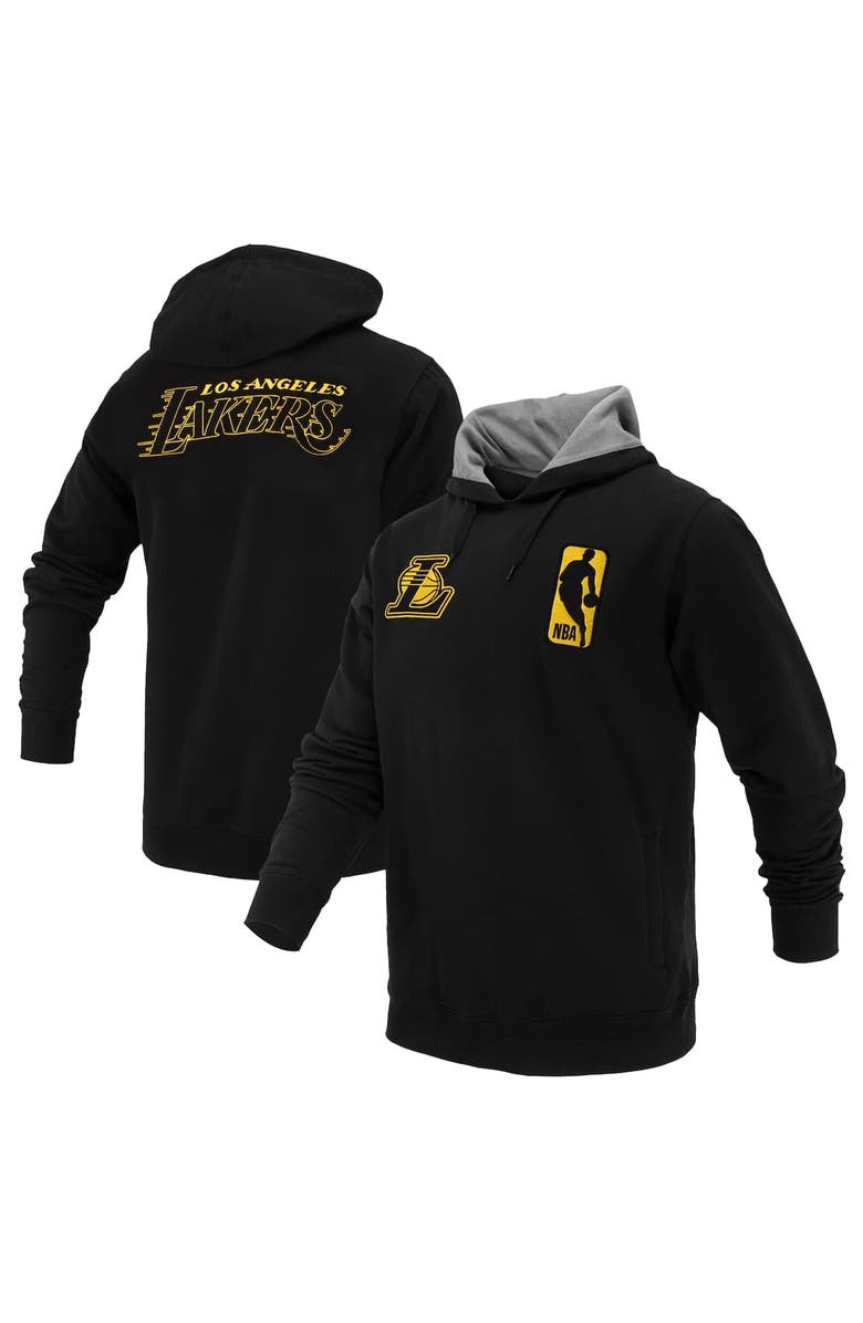 FISLL Unisex FISLL Black Los Angeles Lakers Logoman Shadow Collection Pullover Hoodie, Main, color, Black