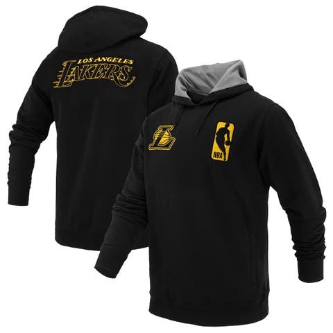 Unisex FISLL Black Los Angeles Lakers Logoman Shadow Collection Pullover Hoodie