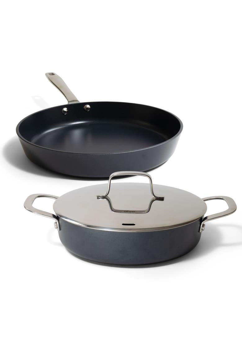 Maestro 3-Piece Nonstick Frying Pan Cookware Set, Main, color, Black