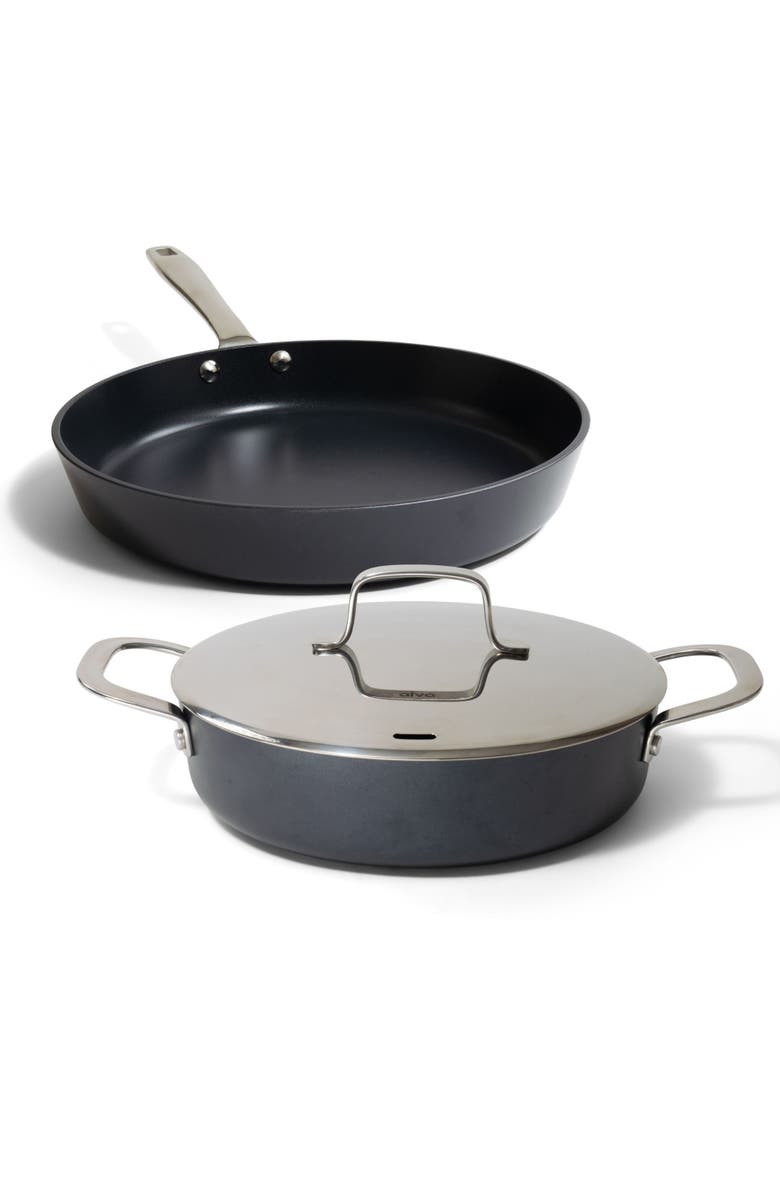 Alva Maestro 3-Piece Nonstick Frying Pan Cookware Set, Main, color, Black