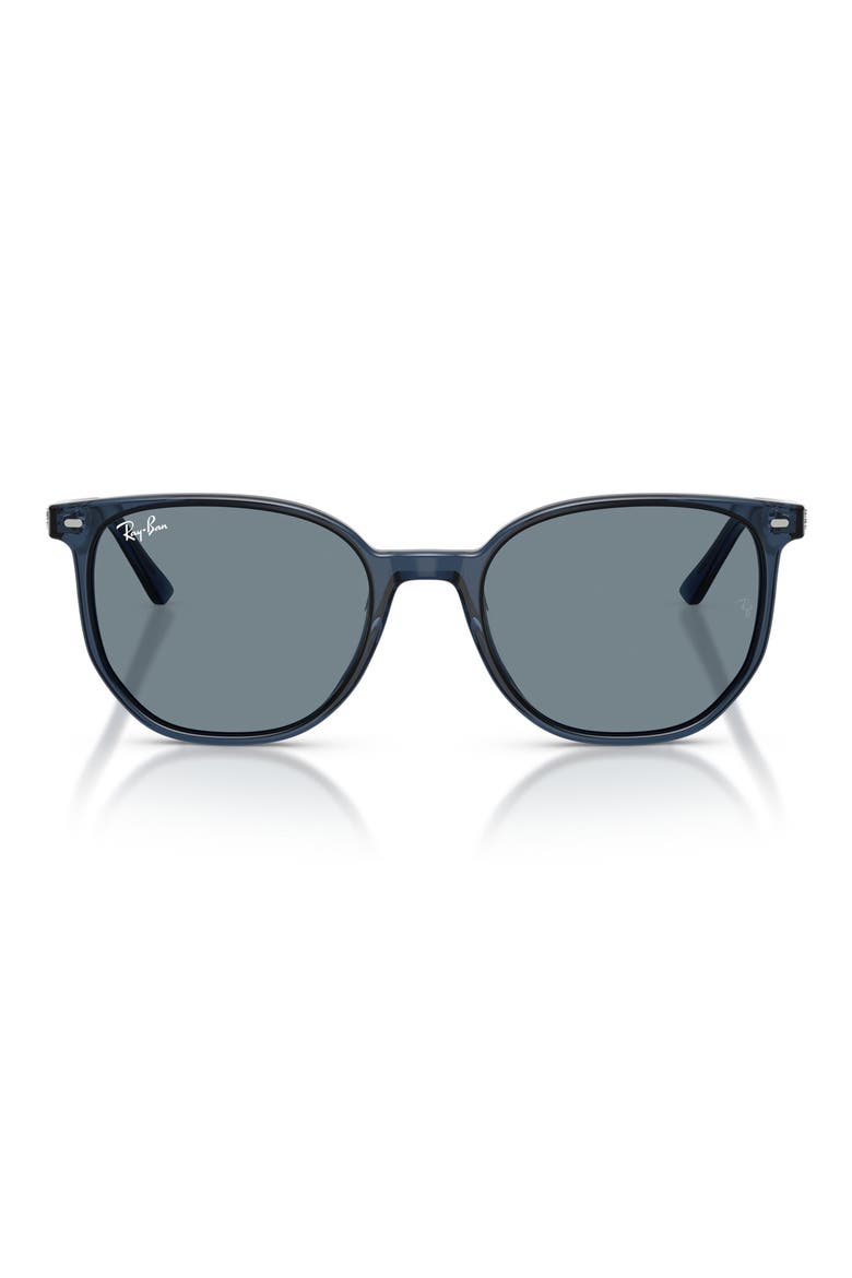 52mm Square Sunglasses, Main, color, TRANSPARENT BLUE/ BLUE