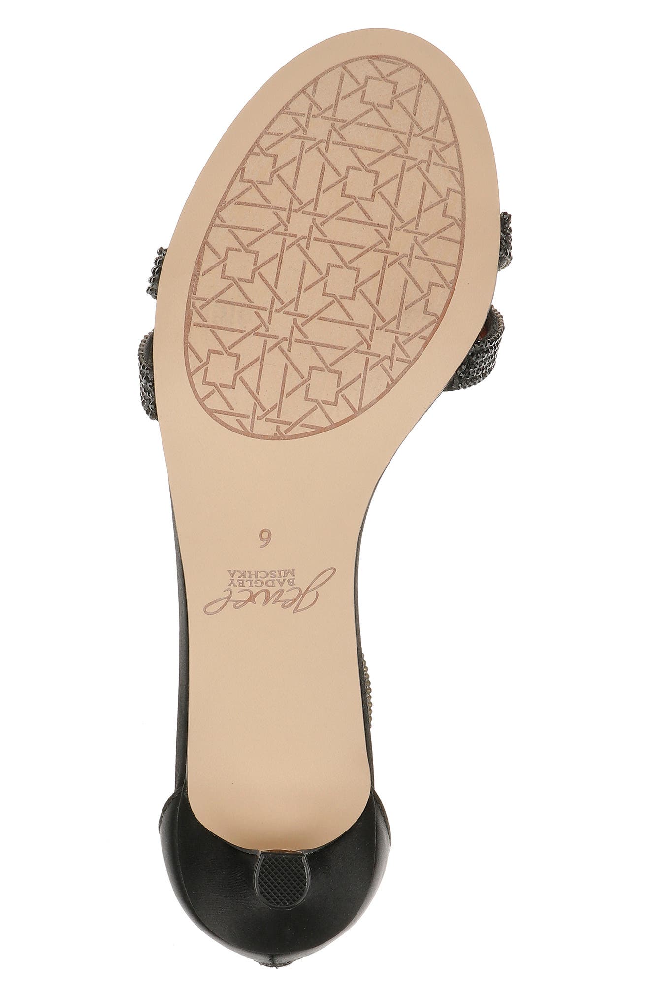 Jewel Badgley Mischka Brie Ankle Strap Sandal, Alternate, color, Black Satin