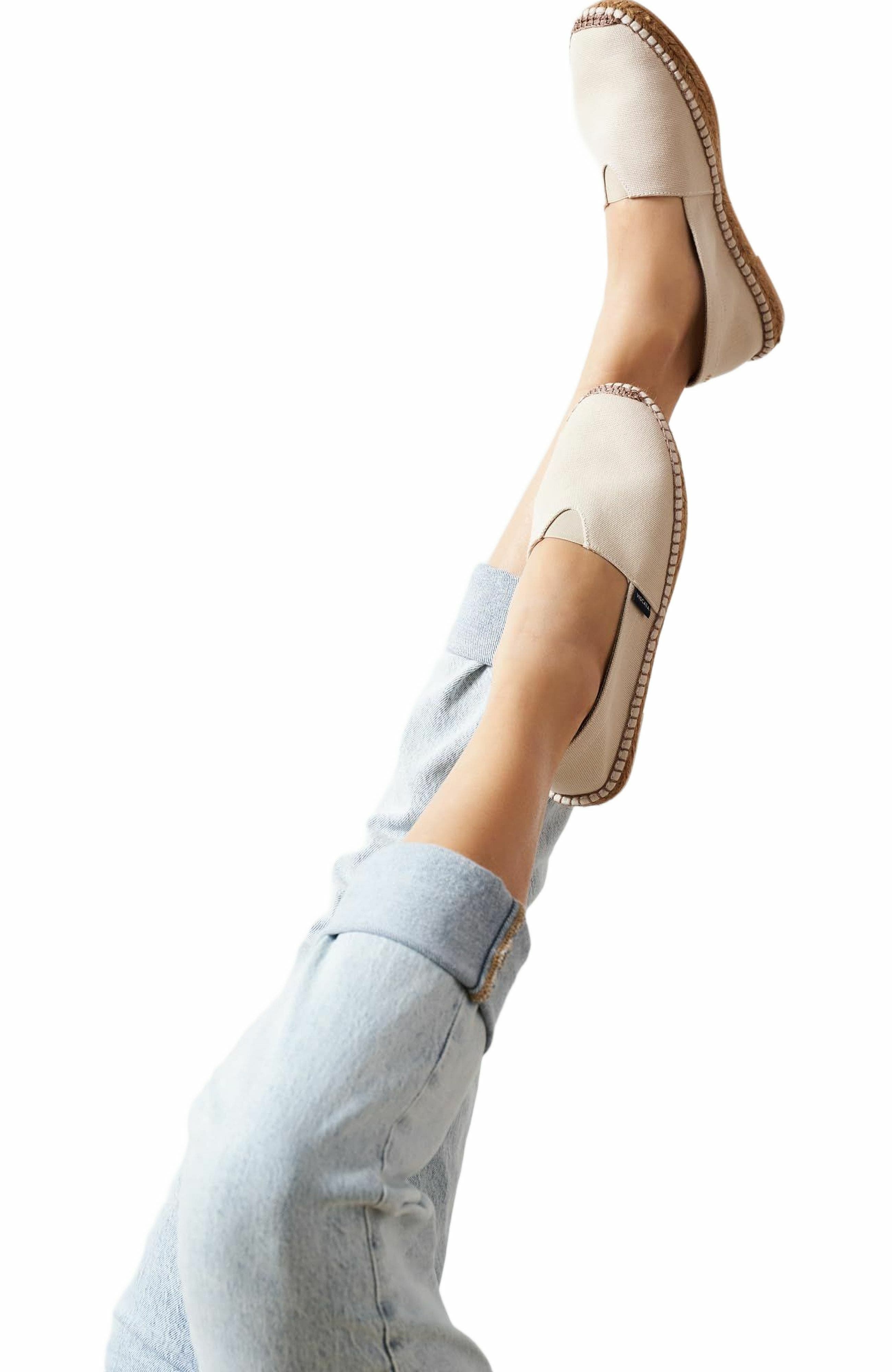 Barceloneta Canvas Espadrille Flats, Alternate, color, Beige