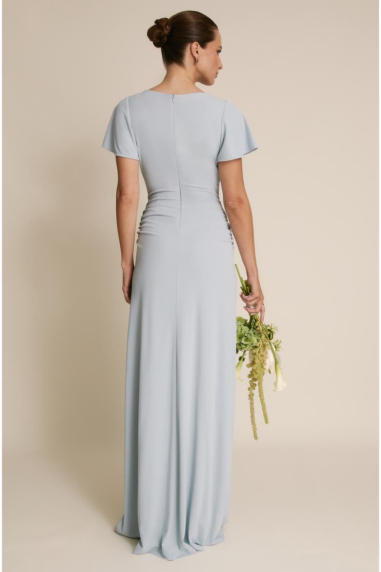 Knot Panel Flutter Sleeve Maxi Dress, Alternate, color, Pale Blue