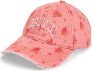 Ganni Washed Organic Cotton Canvas Baseball Cap