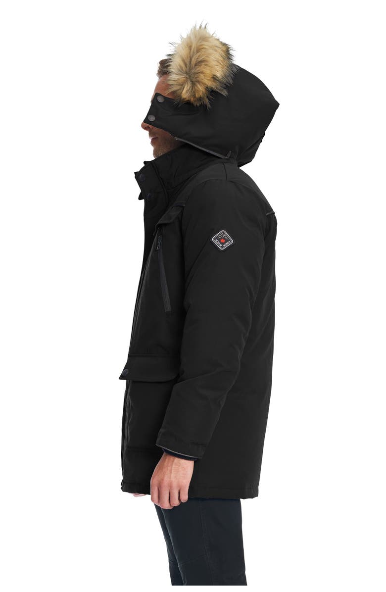 Alpine North FRASER - Vegan Down Winter Parka with Removable Faux Fur, Alternate, color, Black