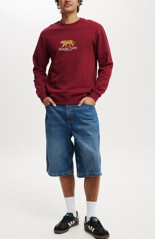 COTTON ON COTTON ON GRAPHIC CREW FLEECE 