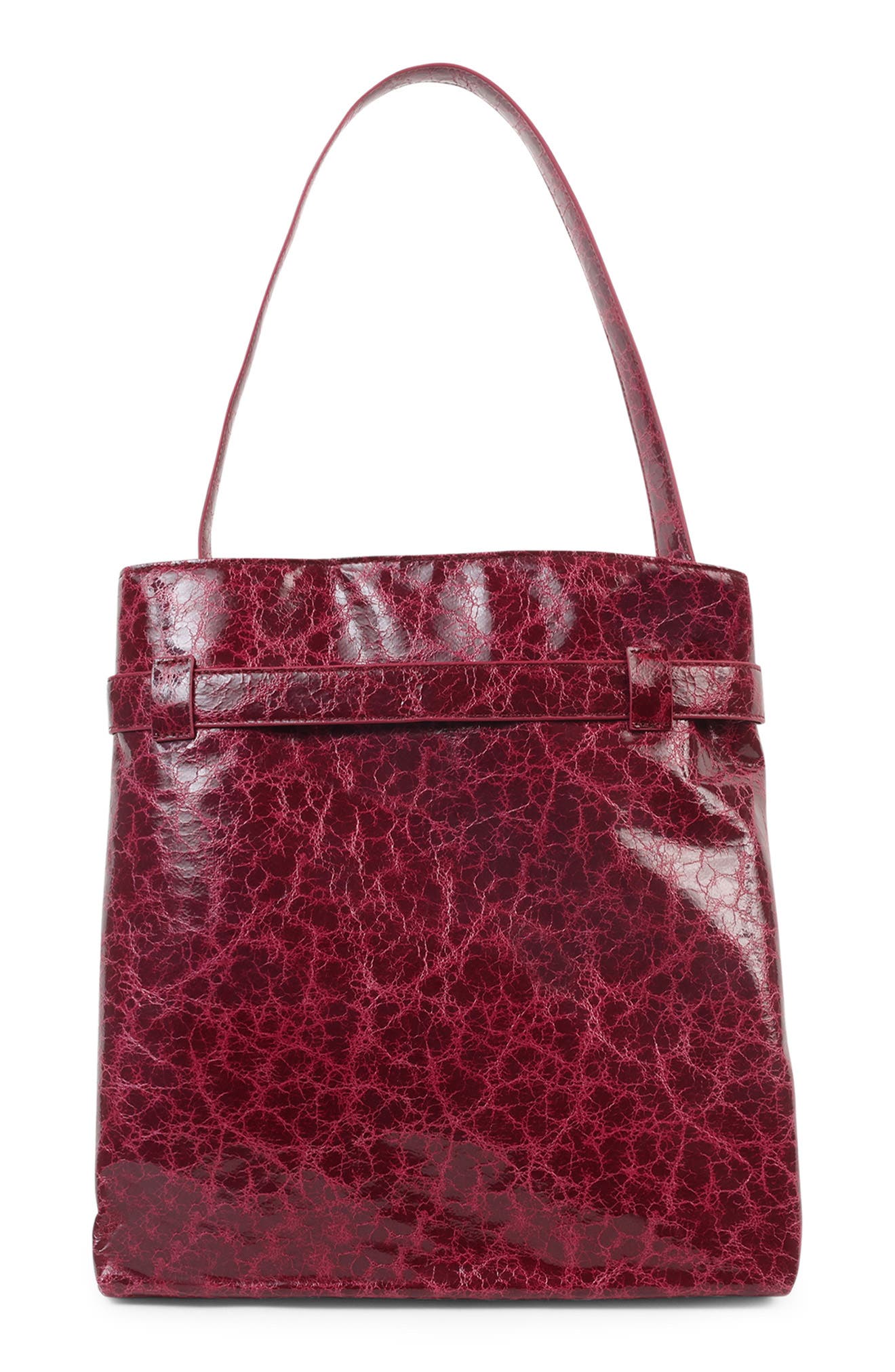 Dolce Vita North/South Crinkle Shoulder Bag, Alternate, color, Burgundy