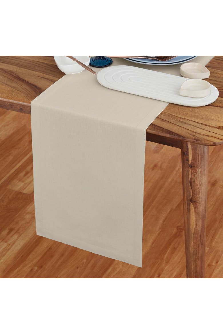 Dru Cotton Linen Solid Table Runner, Alternate, color, Linen