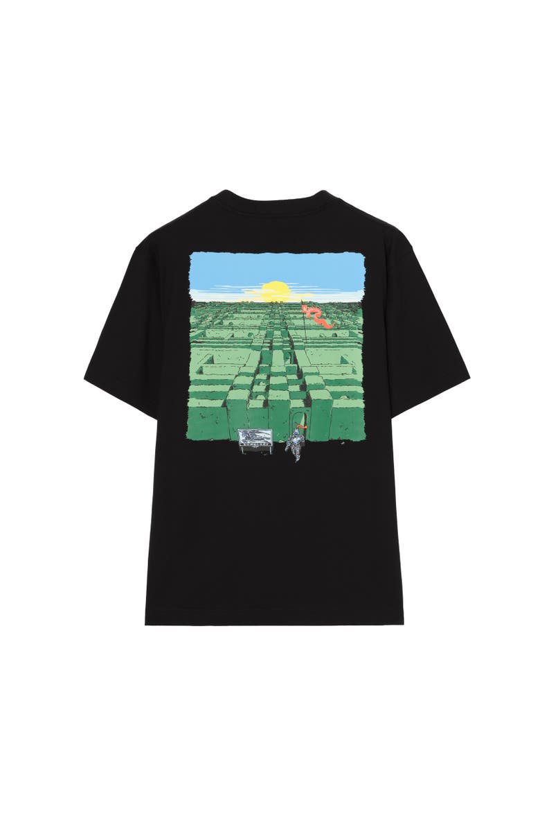 Burberry Maze Cotton T-shirt, Alternate, color, Black