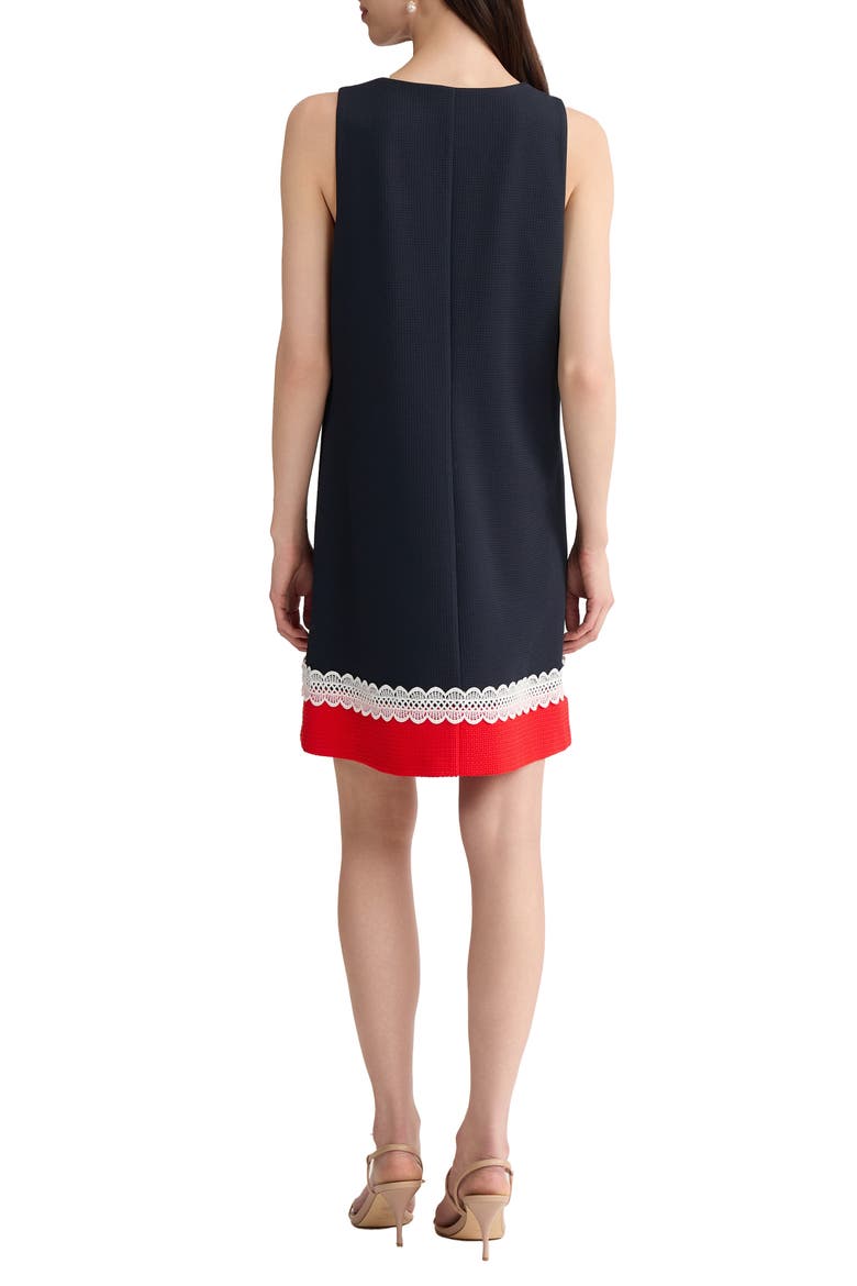 Lace Trim Colorblock Shift Dress, Alternate, color, PACIFIC NAVY/ ROUGE