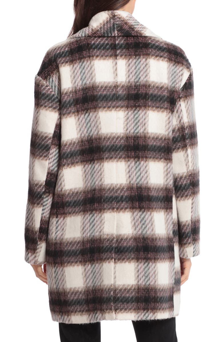 Avec Les Filles Plaid Shawl Collar Peacoat, Alternate, color,