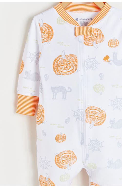Babycottons Halloween Glow Footie Pajamas In Multicolor