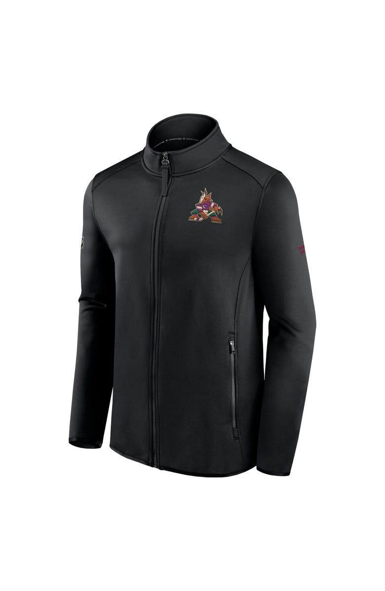 FANATICS Men's Fanatics Branded Black Arizona Coyotes Authentic Pro Rink Fleece Full-Zip Jacket, Alternate, color, 