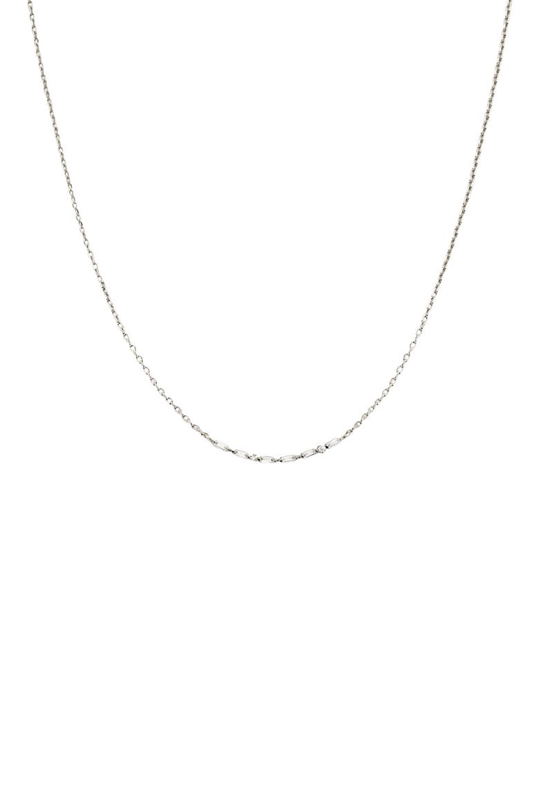 Mama Morse Code Necklace, Main, color, SILVER