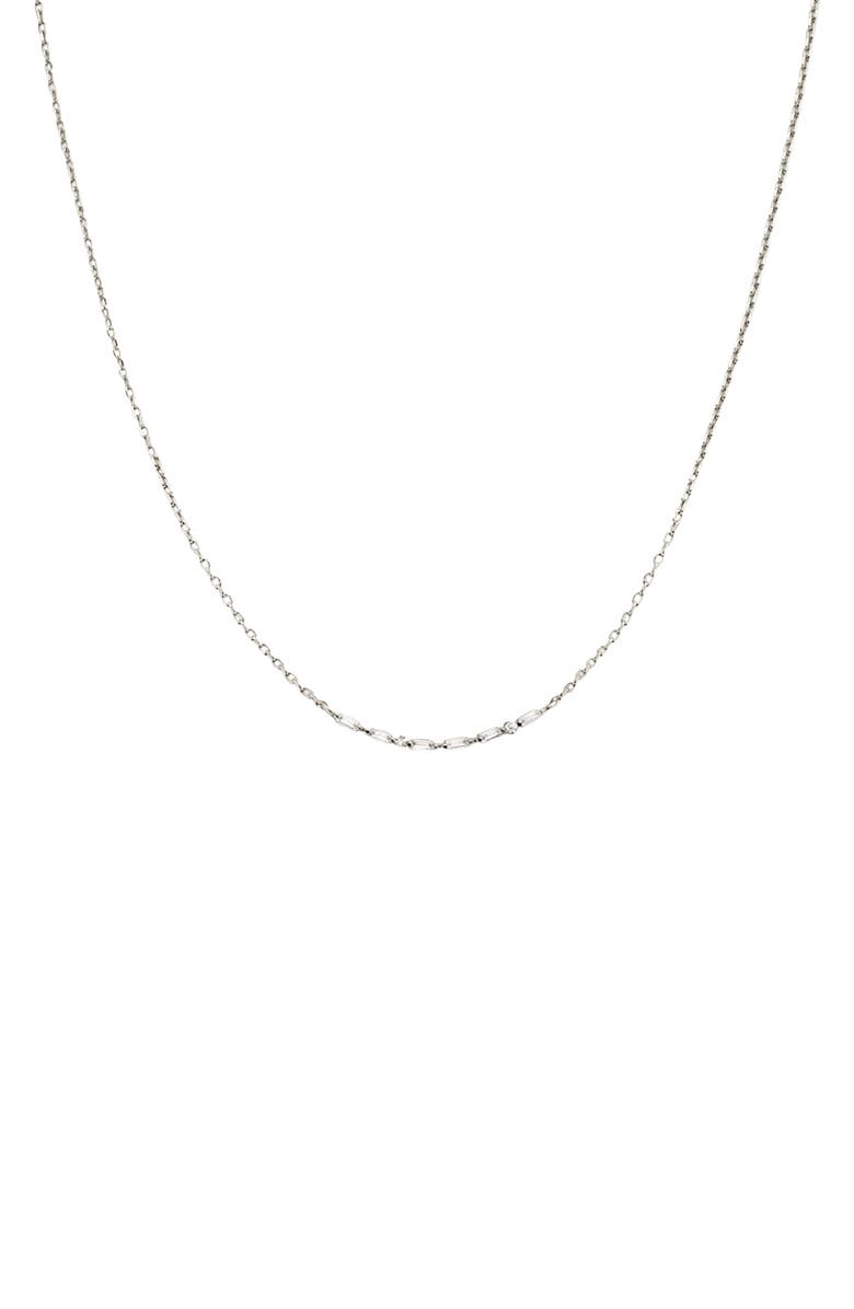 MADE BY MARY Mama Morse Code Necklace, Main, color, Silver